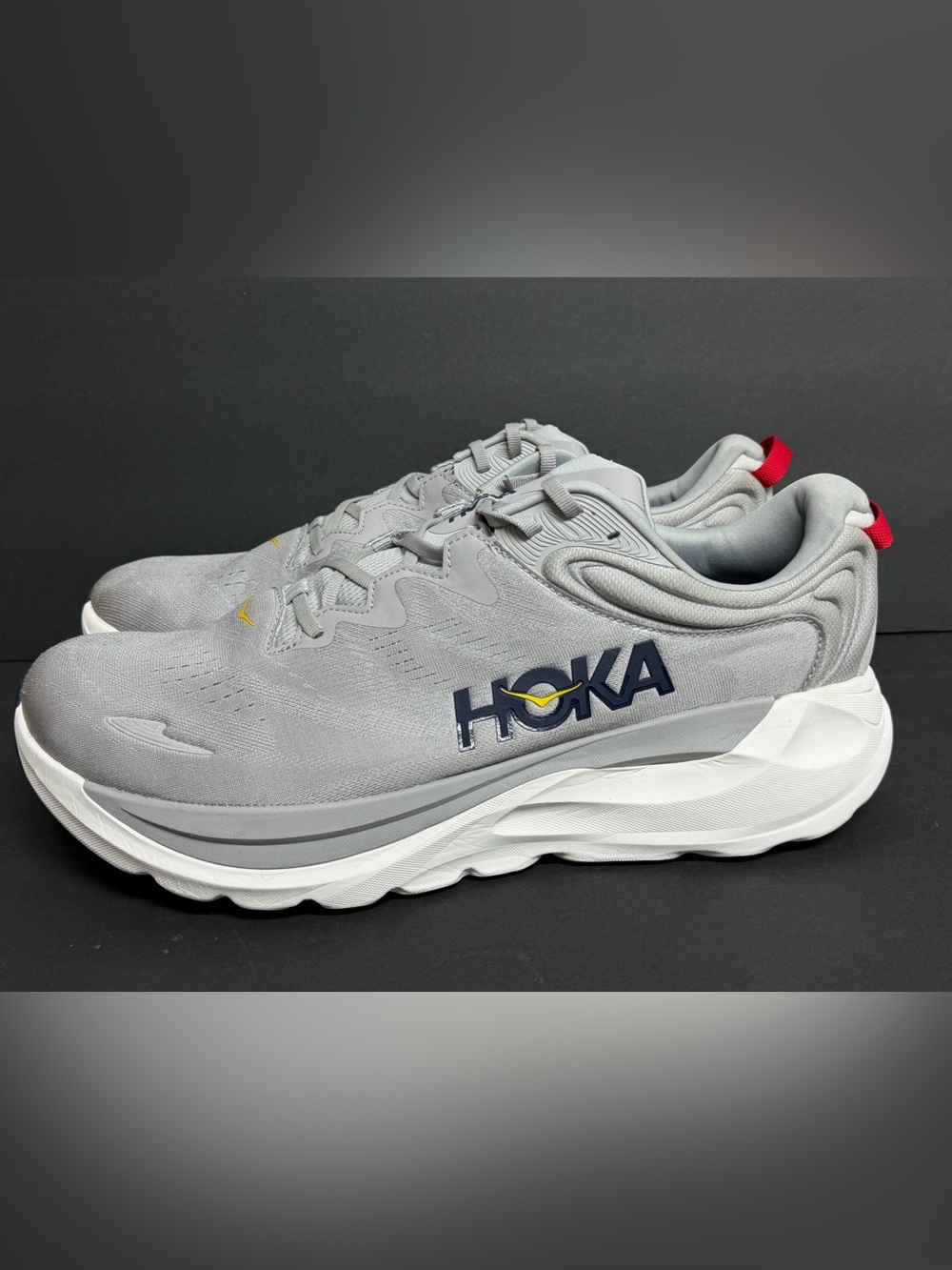 Hoka One One Gaviota 6 Mens 15 4E X-WIDE Stellar Gray Running Shoes WORN TWICE